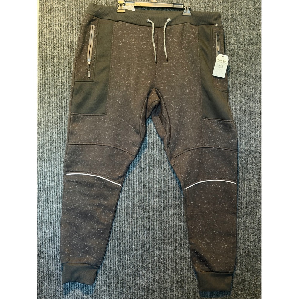 Free Planet Big & Tall Mens 4X Black Nap Tech Fleece Joggers Streetwear NWT